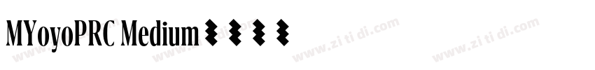 MYoyoPRC Medium字体转换